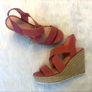 Madden Girl Rosewood Platform Espadrille Wedges 7.5M